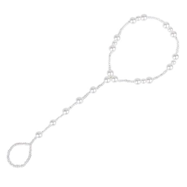 

anklets faux pearl barefoot sandal beach wedding anklet ankle bridal bracelet a03, Red;blue