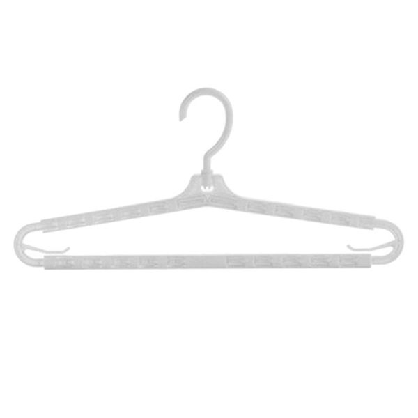 

hangers & racks 10pcs retractable non-marking hanger white color plastic dry and wet clothes storage rack flexible drying hanging tool