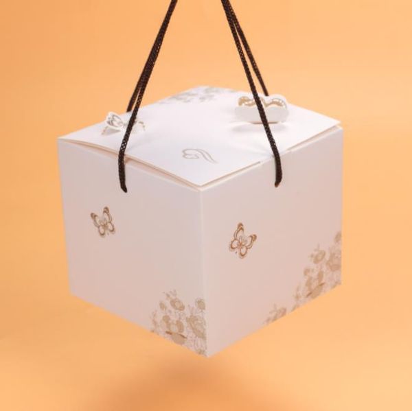 

gift wrap 20pcs/lot butterfly design paper cake box chocolate party cookies hand-held packing