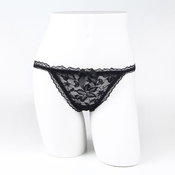 

g strings underwear style women's lace seductive t-pants, Black;white