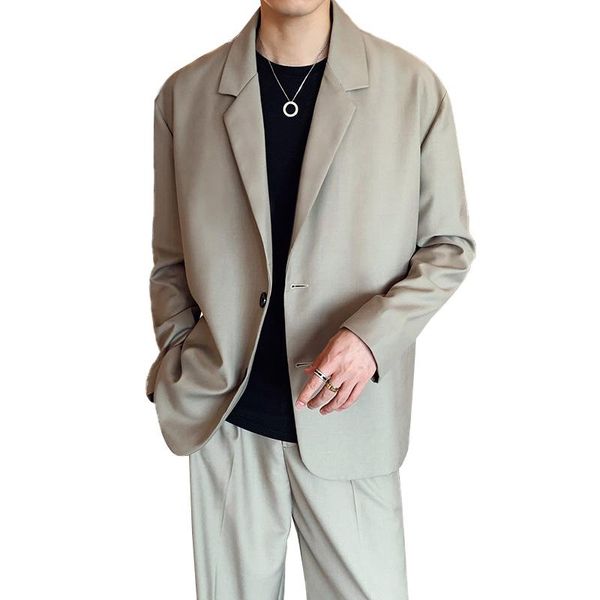 

men's suits & blazers men korean streetwear fashion loose casual suit jacket man trendy chic business office dress blazer coat male, White;black