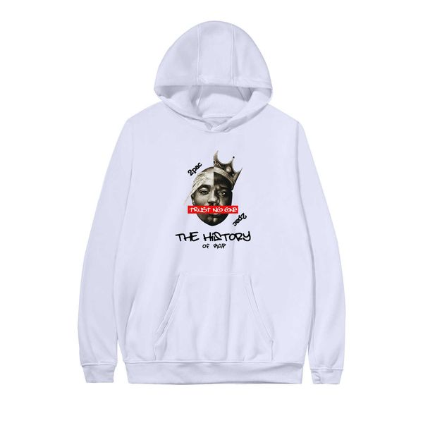 

american pop rapper godfather 2pac tupac souvenir large hooded men's sweater, Black