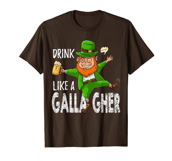 

Drink Like A Gallagher St Patricks Day Leprechaun Beer T-Shirt, Mainly pictures