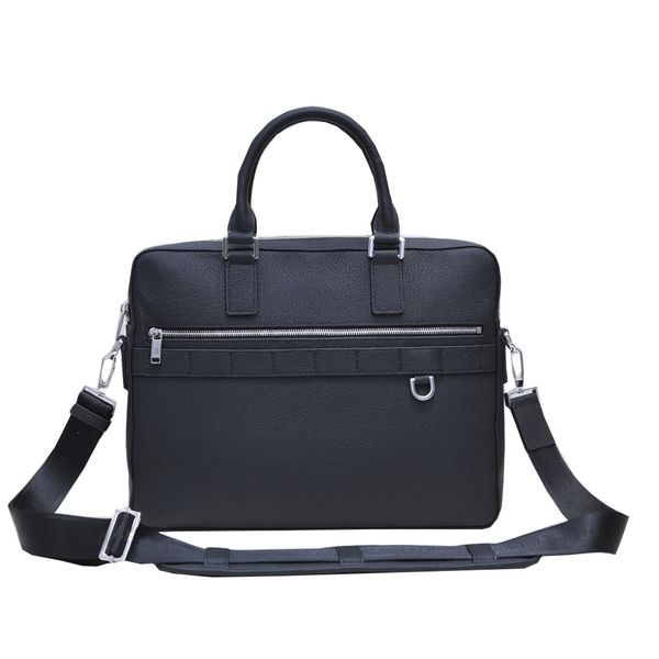 

2022 new shoulder business bags luxury designer hand knitted handbag briefcases black real leather business messenger lapbag mens document b