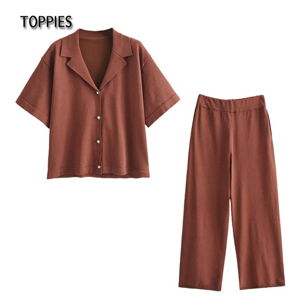 

ies summer pajamas causal two piece set homewear women t-shirts and pants sleepwear pearls button 210412, Black;red