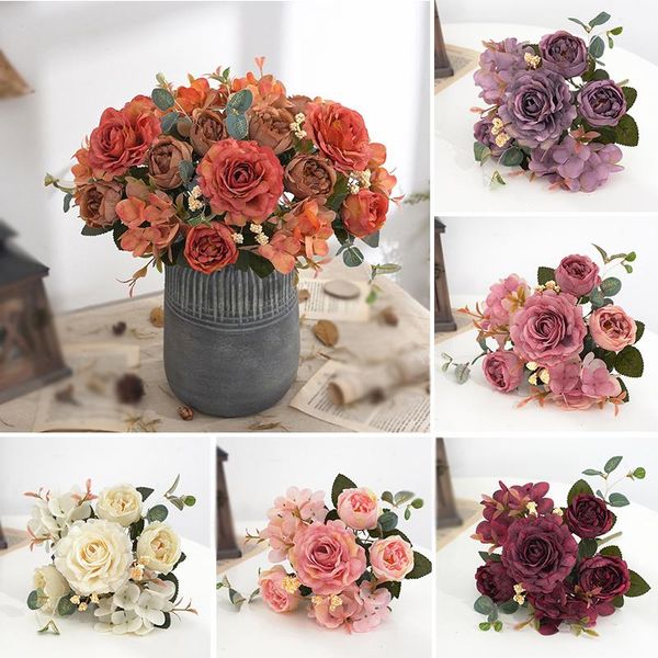 

decorative flowers & wreaths handmade artificial fake living room cute beautiful and romantic green plants classic plastic decoration