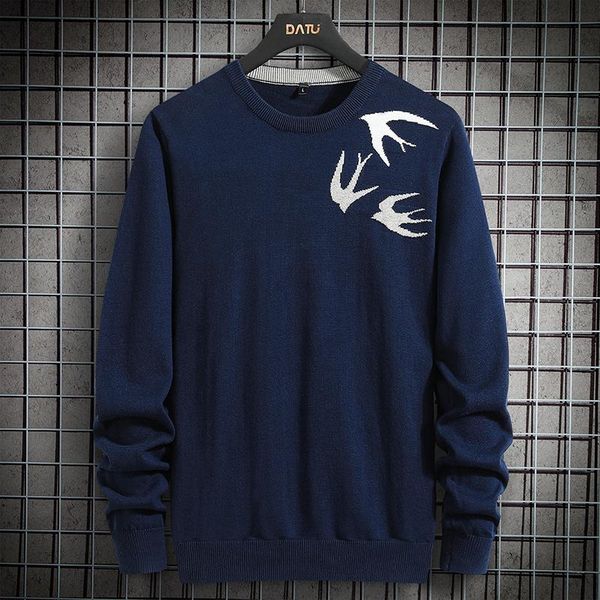 

men's sweaters men sweater 2021 autumn and winter little swallow male knitted pullover cotton teenager korean style m97, White;black