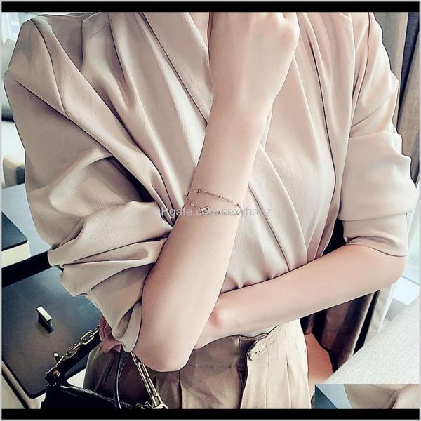 

link, chain bracelets jewelry drop delivery 2021 14k real gold pearl bracelet for womens fashion high-level design 06clj, Black