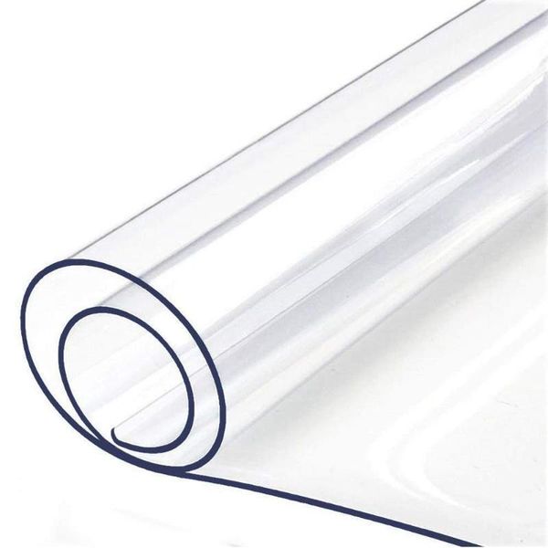 

table cloth pvc transparent tablecloth waterproof coffee mat oil-proof and anti-scald tv counter soft glass plastic kitchenware