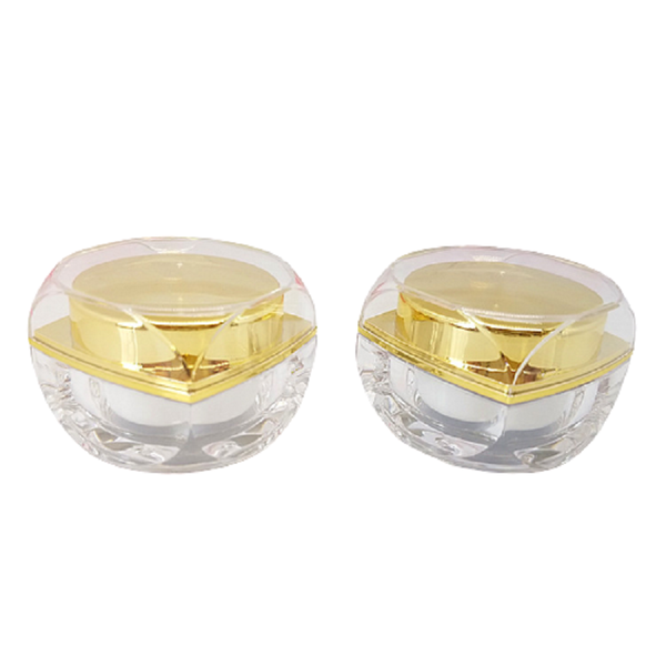 

storage bottles & jars empty 5g 10g facial cream jar acrylic gold silver octagonal cosmetic refillable eye container 30/50pcs