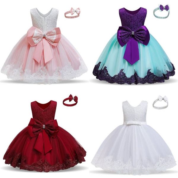 

kids dress for girls summer dresses for party and wedding christmas clothing princess flower tutu dress children prom ball gown 39 y2, Blue