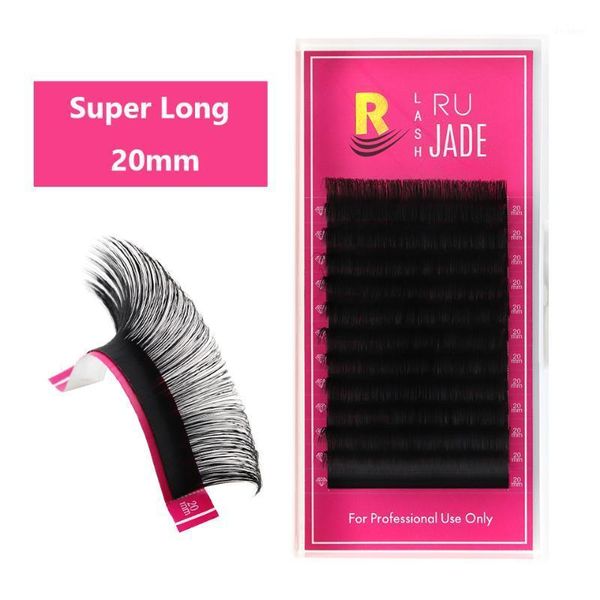 

individual silk eyelash 18,19,20mm long style length soft mink extension false natural classic lash extension1