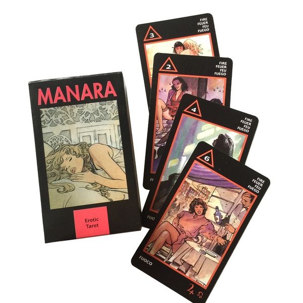 Manara Erotische Orakel Erwachsene Tarot 78 Brettdeck-Spiele Palying-Karten für Partyspiel Anime