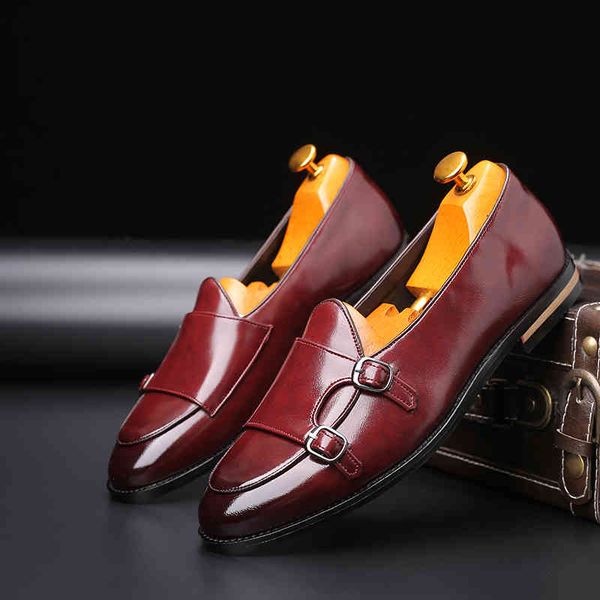 

dress shoes yomior classic business flat men designer formal leather men's loafers christmas party wedding big size cpz9, Black