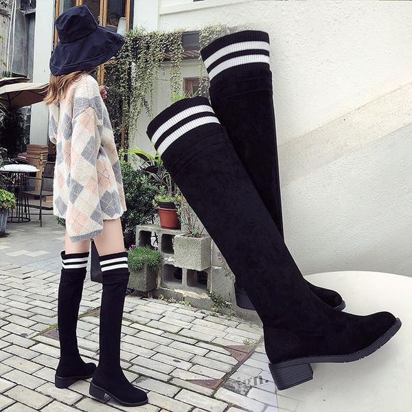 

boots style2021autumn and winter fashion style women's ankle boots, self-cultivation high, Black