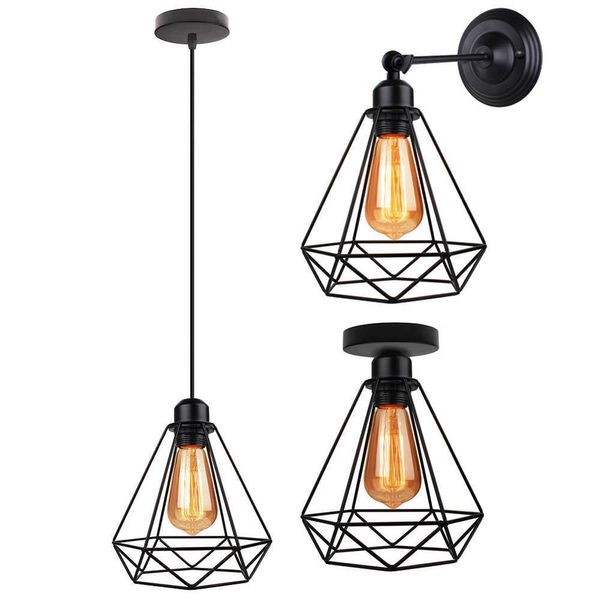 Nordic Led Wandleuchte Retro Loft Industrie Wandleuchte Schwarz E27 Vintage Wandleuchter Lampe Industrielle Beleuchtungskörper Innen 210724