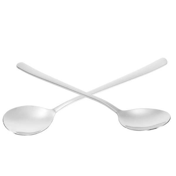 

spoons 12pcs stainless steel square flat dinner spoon salad utensils