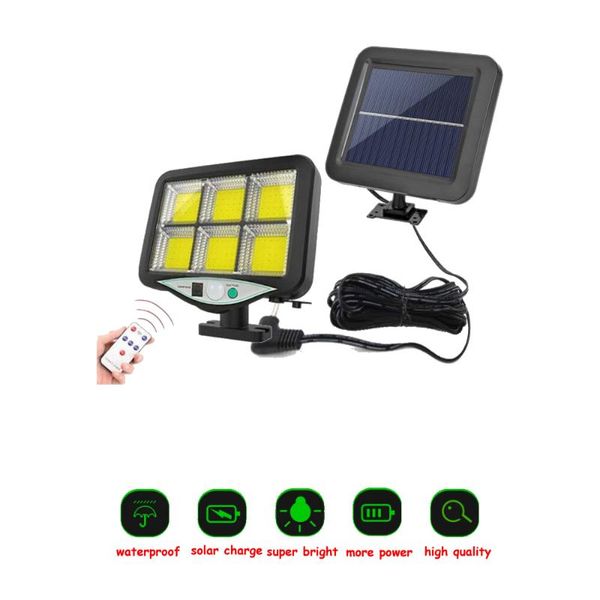 

solar lamps seperable led wall light waterproof street automatic sensing dusk to dawn outdoor courtyard motion sensor 120 leds r
