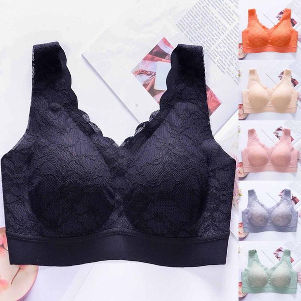 

25# 5 colors sports bras for women 5d wireless contour bra lace breathable underwear seamless yoga running deportivo outfit