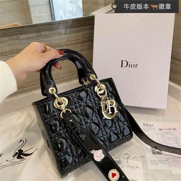 

christian 2021 wholesale d casual fashionable h-held cross slung patent leather rhombic and princess designe designer handbag bags miyc