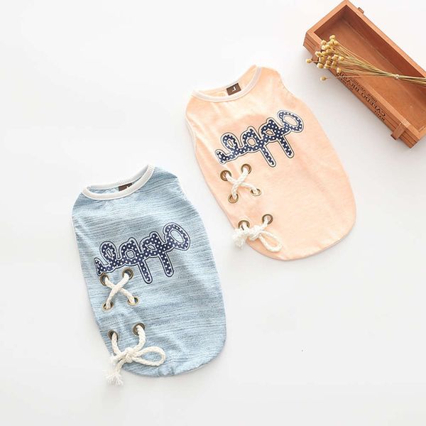 

the dog clothes summer cotton stretch printed pet korean dog clothing