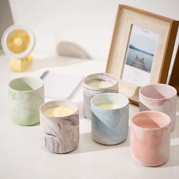 

mugs cup marbled ceramic candle warm and romantic aroma diffuser