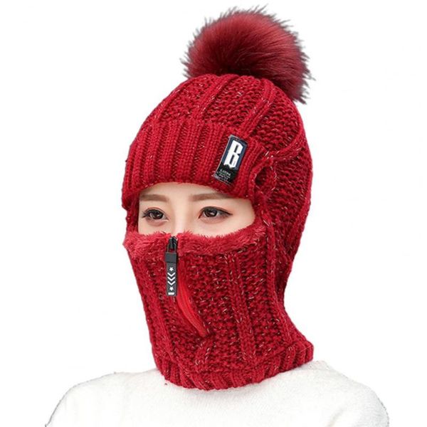 

beanies knitted hat skin-friendly windproof woolen yarn anti-fade no brim for women