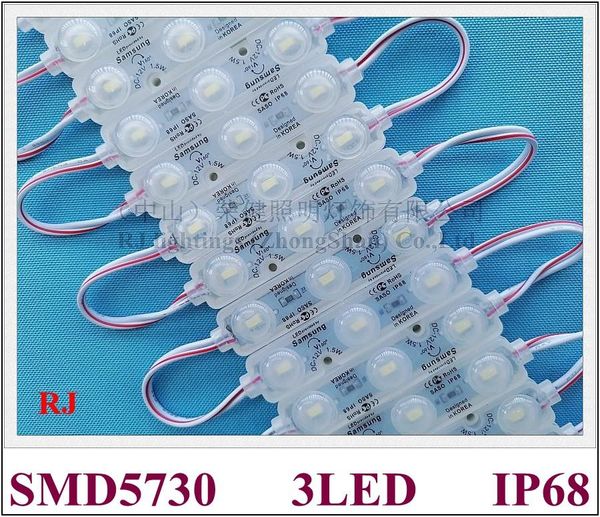 

with lens ultrasonic seal led light module waterproof ip68 dc12v 1.2w smd 5730 3 ce rohs 74mm*15mm 2021 modules