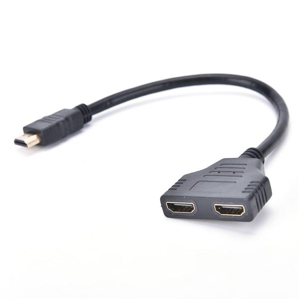 

audio cables & connectors jetting 30cm v1.4 1080p 1 male to dual 2 female y splitter cable adapter hd led lcd tv for hdtv tablet xbox