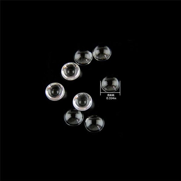 

chandelier crystal 50pcs 8mm transparent flatback glass half sphere ball cabochon