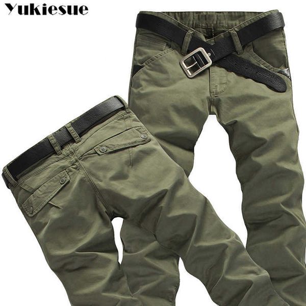 Herren Winterhose Dicke Warme Cargo Casual Fleece Taschen Pelzhose Plus Größe 38 40 Mode Lose Baggy Joger Worker Männlich 210608