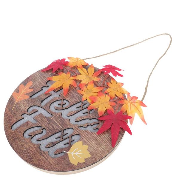 

solar lamps 1pc autumn luminous wooden wall hanging home decoration shop door