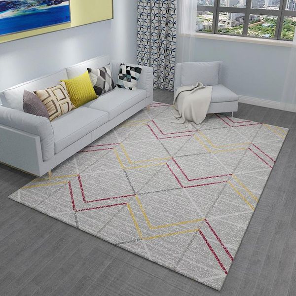 

carpets european style simple household geometric living room sofa bedroom non-slip thick printed carpet customization