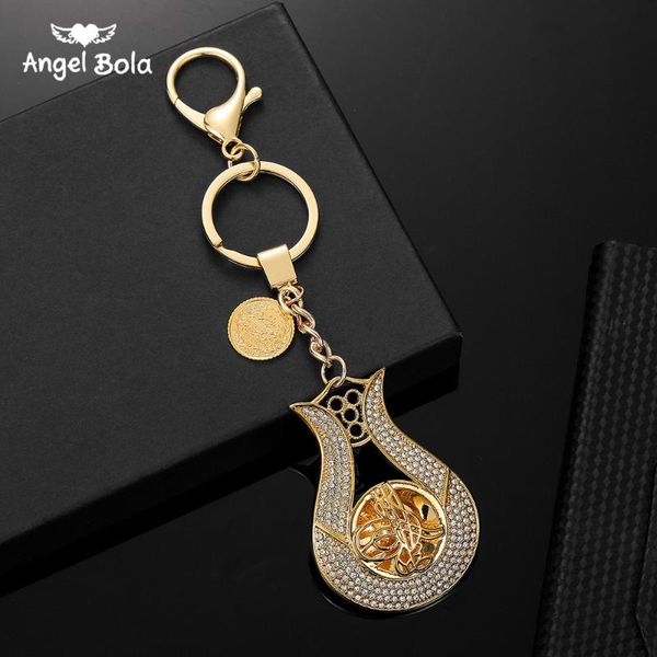 

keychains luxury crystal coin key chains turks women/men gold color turkey wedding jewelry turkish lucky ring never faded, Silver