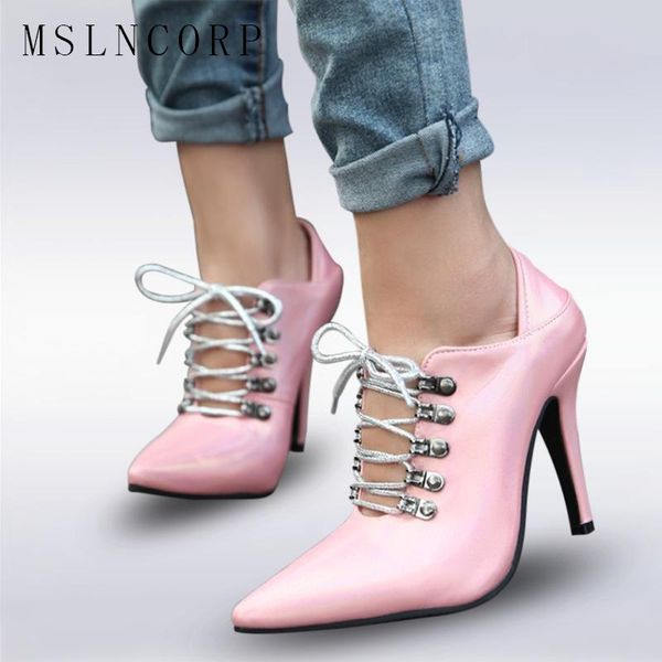 

plus size 34-43 women pumps front hollow high-heeled pointed toe lady dress shoes party out catwalk shoe, Black