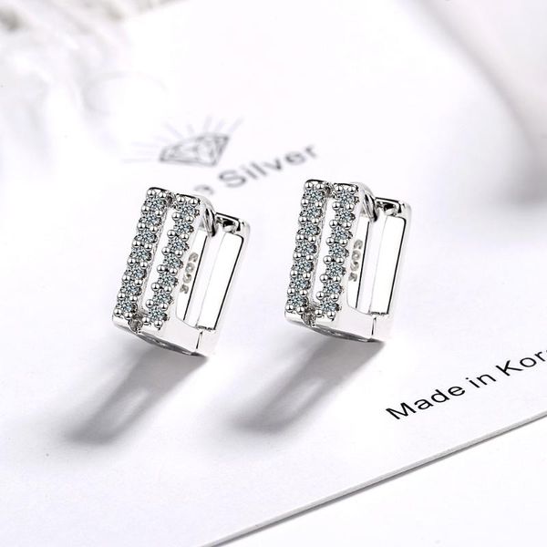 

hoop & huggie oneday gold earrings luxury crystal earring for women korea japan fashion party jewelry oorbellen, Golden;silver