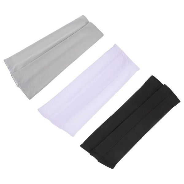

elbow & knee pads 3 pairs uv sun protection sleeve cooling ice silk sleeves for riding cycling, Black;gray