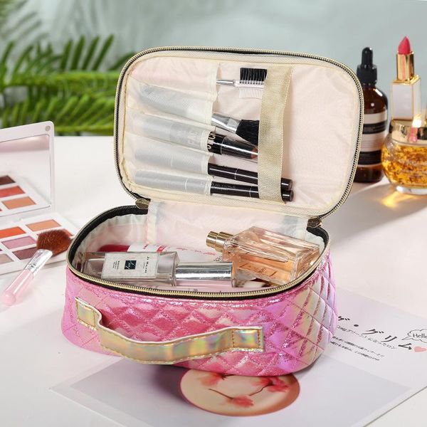 

fashion portable cosmetic bag large capacity handbag makeup beauty organizer pouch lady travel toiletry storage bags & cases
