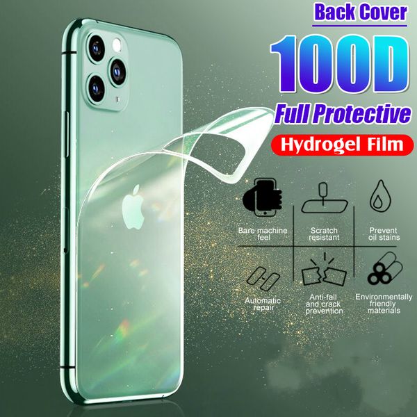 

100d back protective hydrogel film cover for iphone 11 pro 6 6s 8 7 plus xr x xs max full screen protector soft film not glass