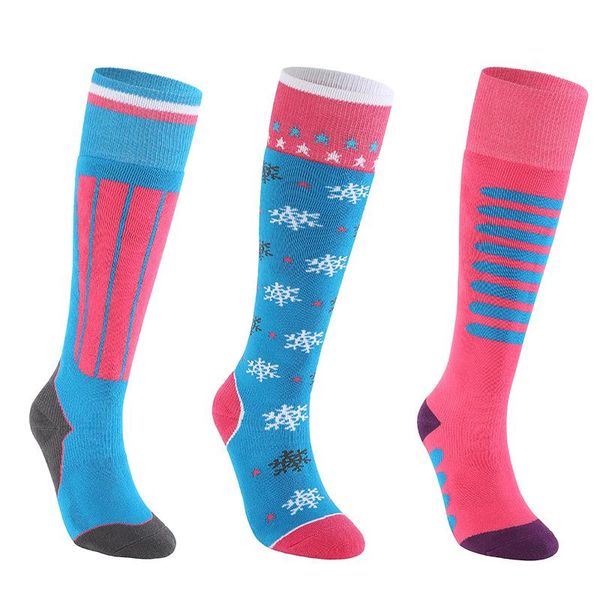 

in 1 cycling breathable basketball ski socks thermal kids child riding running sportwear hiking tennis women bicycle sports, Black
