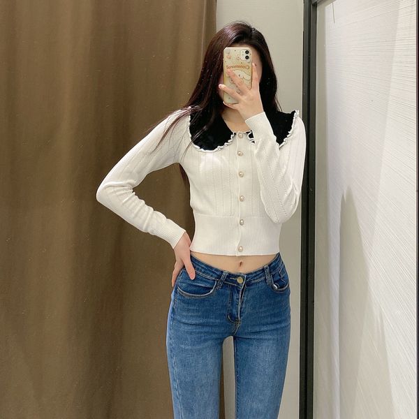 

women's knits & tees winter garments of cotton knitted or crocheted long sleeves ruffles pullovers pulley ladies nightgown, White