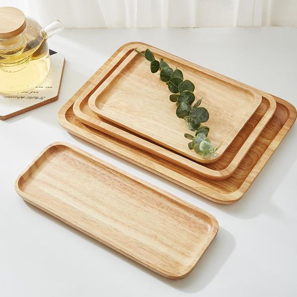 

dishes & plates wooden beautiful creative plate el retro japanese-style tableware salad bowl household oak solid wood tray