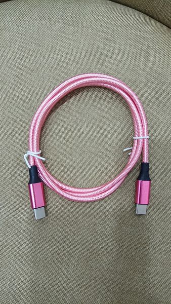 USB C Para USB Tipo C Cabo de Trança para Xiaomi Redmi Nota 8 Pro Carga rápida 4.0 PD 60W Carregamento rápido para MacBook Pro S11 Cabo de carregador