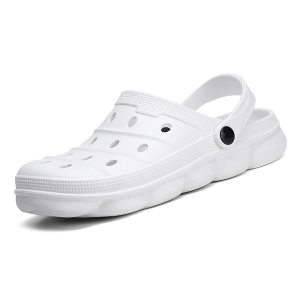 

summer light garden shoes for women white slip-on women beach sandals outdoor flat sandals jelly shoes for loves plus size 44, Black