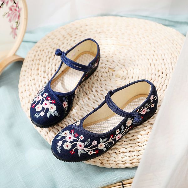 

flores bordadas fundo macio femininos sapatos de vesturio chins, Black