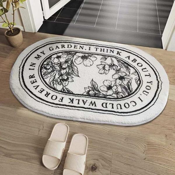 

bath mats 1pcs bathroom non-slip mat polyester fiber home door nordic entry soft karpet absorbent floor rugs