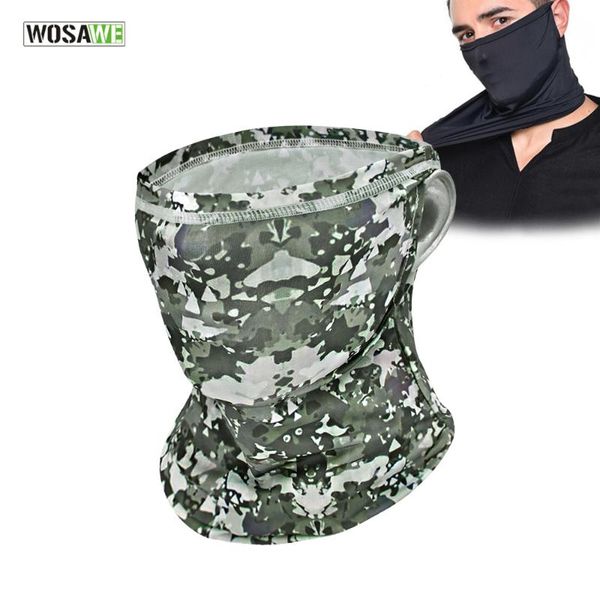 

cycling caps & masks 10pcs/lot camo hiking camping tube scarf ear handing face mack half neck gaiter sun cool military hunting, Black