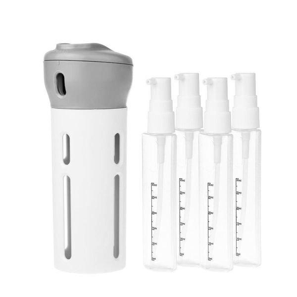 

storage bottles & jars 4in1 travel sub-bottle set portable toiletries lotion shampoo emulsion gel dispenser refillable