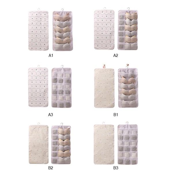 

storage bags household hanging underwear bag foldable multi-pocket classification network