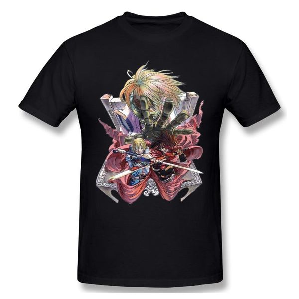 

guilty gear #01 casual t shirt tee 100% cotton o neck men's t-shirts, White;black